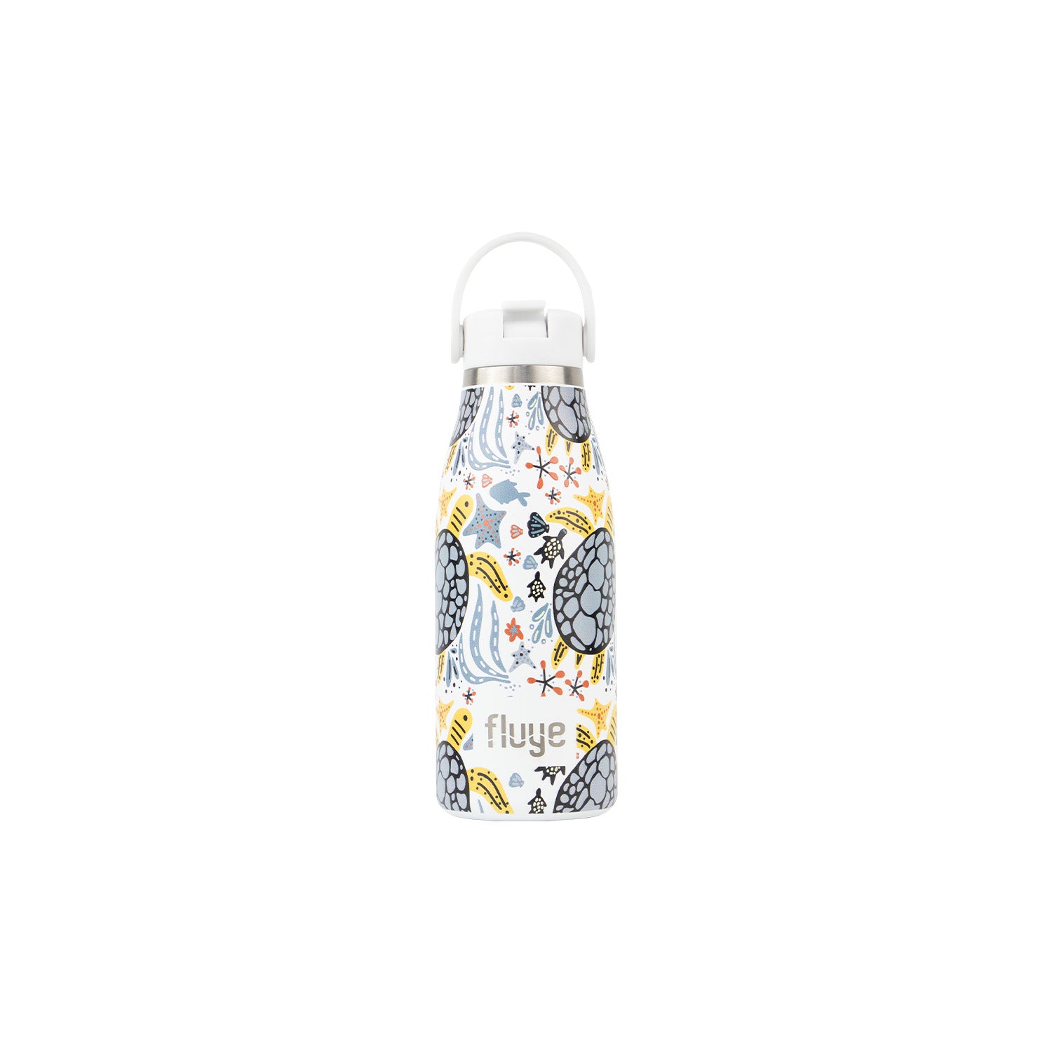 Fluye Ceramic Kids es un tomatodo compacto, resistente y perfecto para acompañar a los niños en su día a día. Color Turtles.