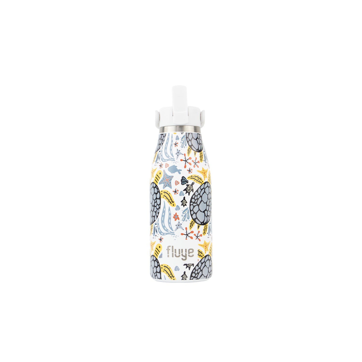 Fluye Ceramic Kids es un tomatodo compacto, resistente y perfecto para acompañar a los niños en su día a día. Color Turtles.