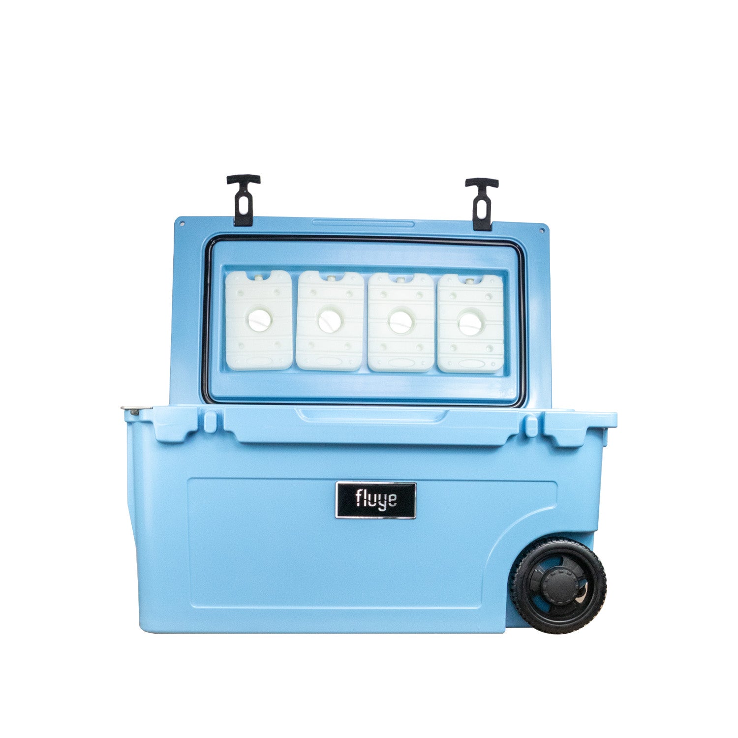 El Fluye Cooler llegó a revolucionar la manera que vamos a la playa, de camping, pesca y las actividades Outdoor. Cooler Sky Blue.