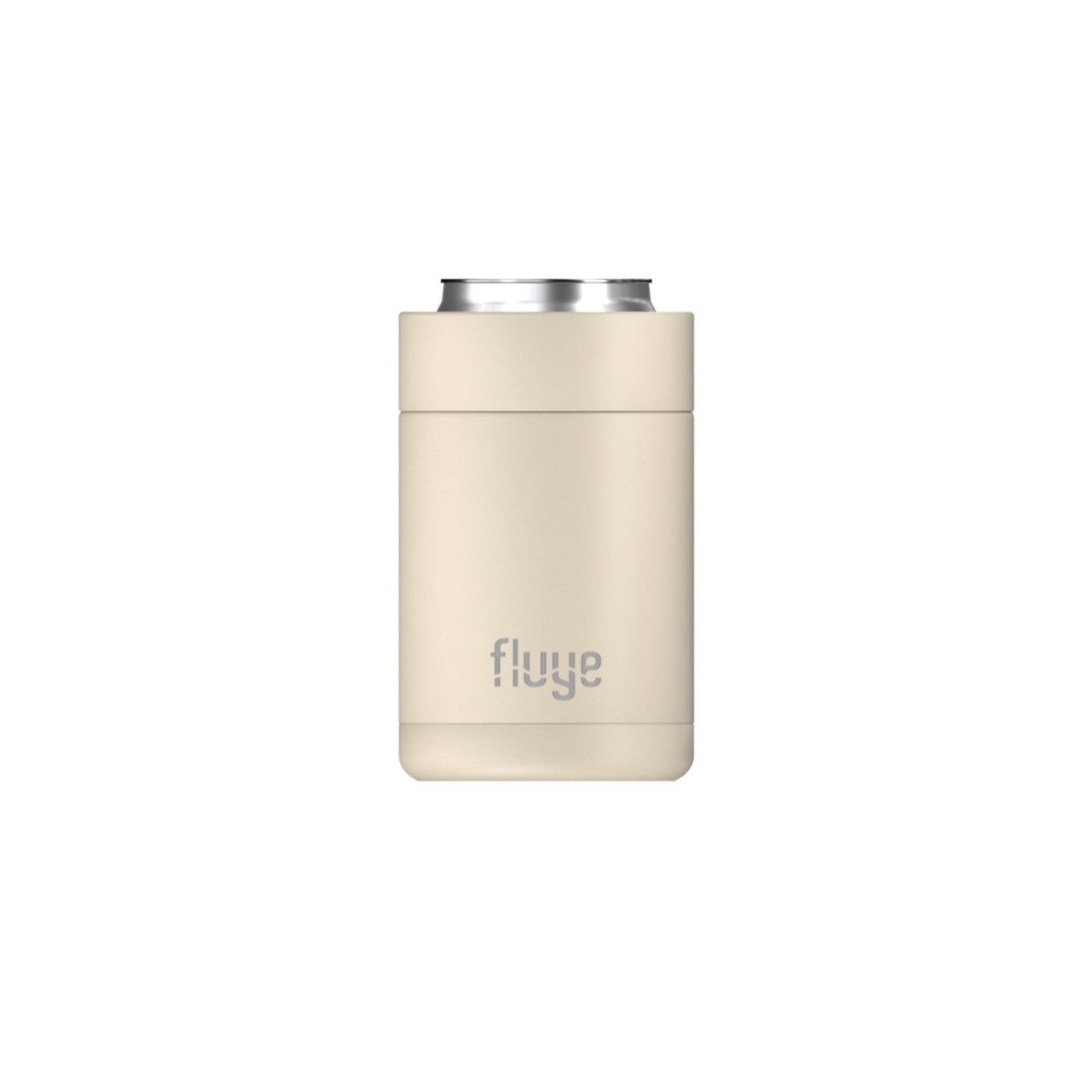Image of El Fluye Can Cooler 355 ml mantiene tus bebidas frías por más tiempo, ideal para la playa, campo, reuniones y más. Color Baja Sand.