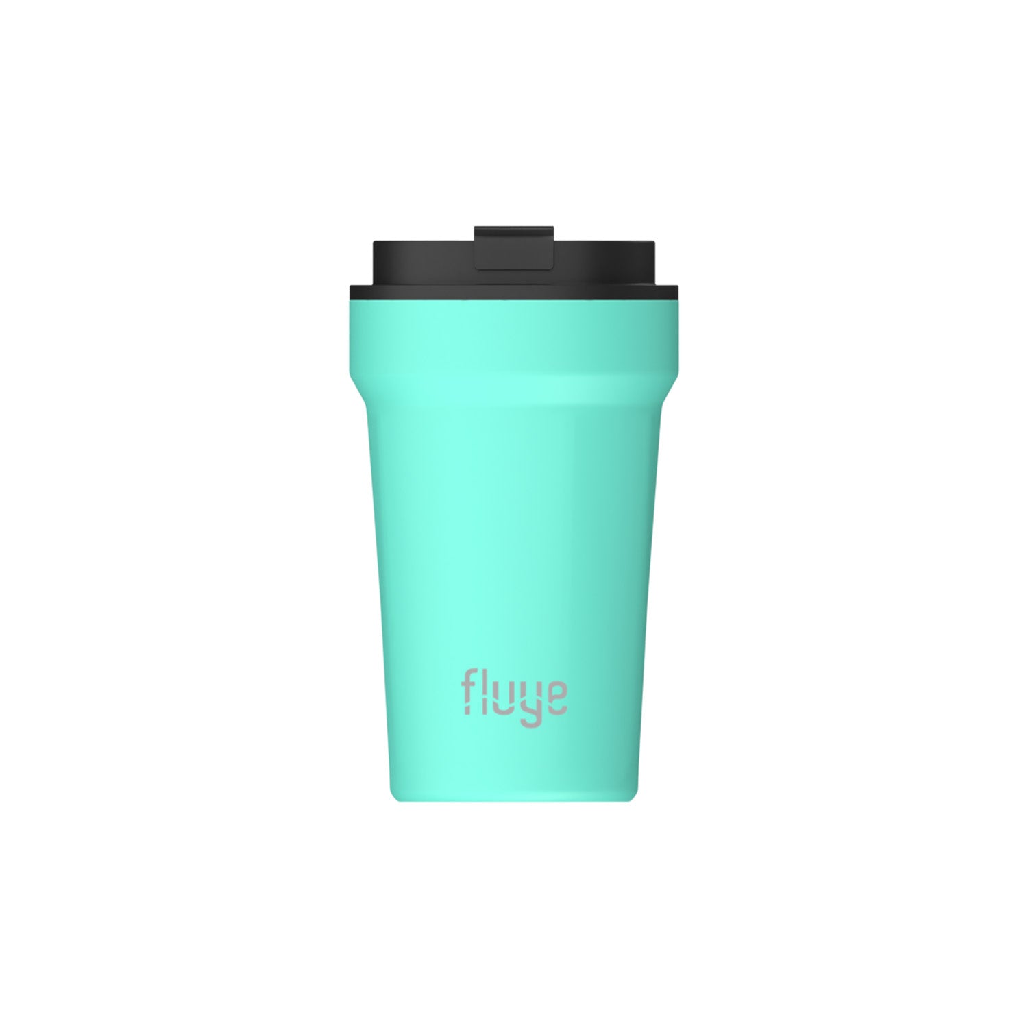 La Fluye Coffee Cup es 100% hermética y antiderrames, perfecta para llevar tu café o infusión a cualquier lugar. Color Lagoon.